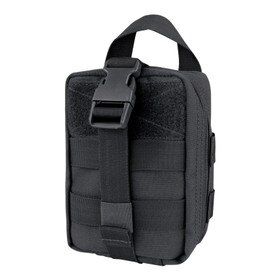 Condor Rip Away EMT Lite Pouch in Black features a clam shell design